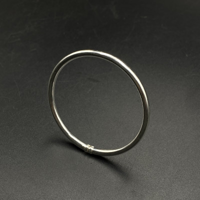 Kiềng Tay Lắc Tay Nữ Bản Trơn Bạc Nguyên Chất S99 BẠC HIỂU MINH LTU656