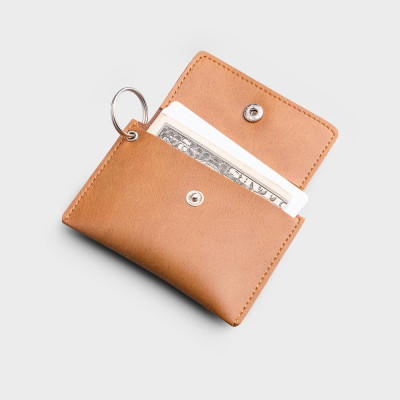 Ví Trita ( Thời trang nam nắp gập kiểu vuông - Ví móc khóa da liberal RMK1 )