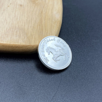 Đồng Xu Cạo Gió Đánh Cảm  Bạc Ta Nguyên Chất S99 Mã Đáo Thành Công Loại Nhỏ Đường Kính 2,3cm BẠC HIỂU MINH XDG4