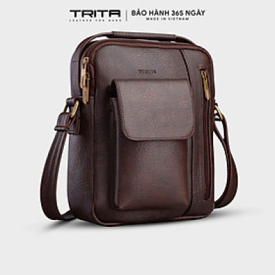 Túi Trita ( Thời trang nam phối ngăn - Túi đeo chéo da RTN3 )