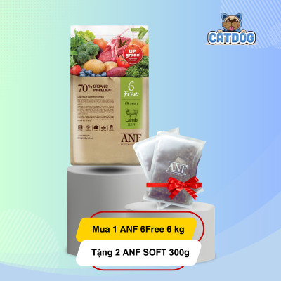[ 5.6KG ] Thức ăn hạt cho chó ANF 6FREE PLUS VỊ CỪU + GẠO nhập khẩu Hàn Quốc