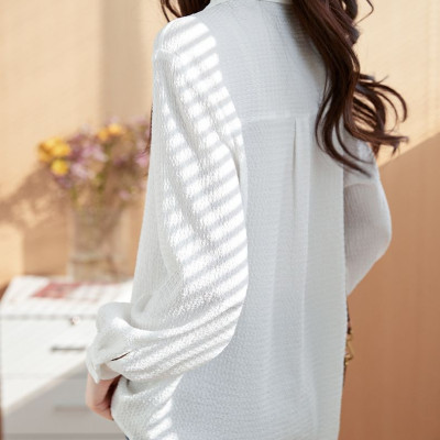 Áo sơ mi trắng nữ form rộng, Chất vải Đũi mềm, mát, áo kiểu nữ, phong cách nhẹ nhàng, T71