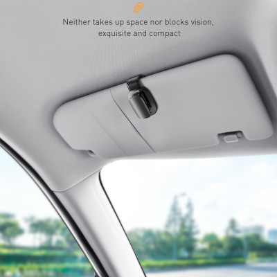 Móc kẹp treo Baseus Platinum Vehicle Eyewear Clip ACYJN- Hàng chính hãng