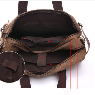 Túi xách nam công sở 2 trong 1 vải cavans cao cấp size 15,6inh và size 17.3inh phong cách mới