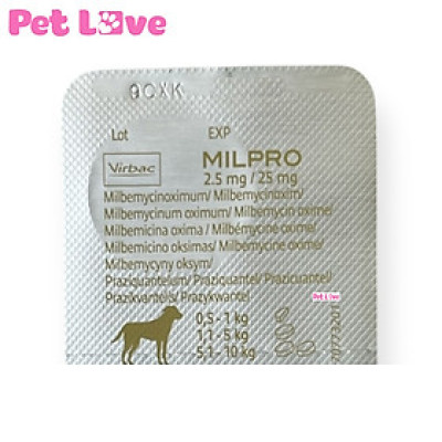 Virbac Milpro xổ giun sán chó mèo (sản xuất tại Pháp)
