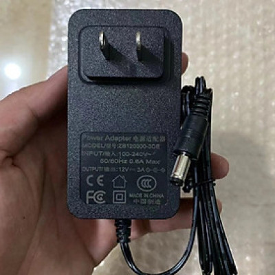 Bộ chuyển đổi nguồn DC Adapter 12V-3A ZB120300-3DE, cáp dài 1.5m, chân cắm tròn 5.5x2.5mm