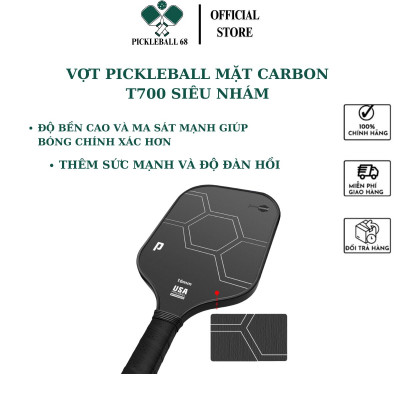 [Hoả tốc] Vợt pickleball Carbon T700 cao cấp phù hợp cho mọi người - Tặng kèm 2 trái banh Pickleball