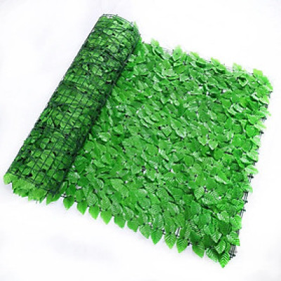 Hàng rào lá xanh nhân tạo - Tấm lá vạn niên thanh 1m*3m trang trí nhà cửa ban công - Cây giả, hoa lụa Decor trang trí nhà cửa