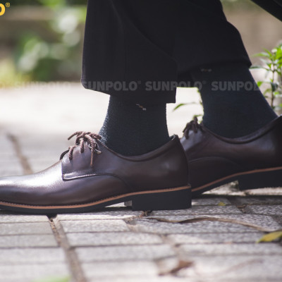 Giày Tây Nam Da Bò SUNPOLO SPH286 - Nâu Cafe, Nâu Bò