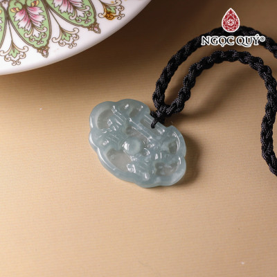 Mặt dây chuyền túi như ý lam ngọc 30x20mm mệnh thủy mộc - Ngọc Qúy Gemstones