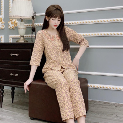 Đồ bộ mặc nhà đẹp, chất lụa hàn