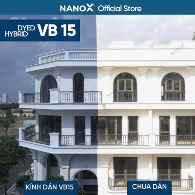 Phim cách nhiệt NanoX VB 15 phản quang, phản gương dán kính chống nắng nóng