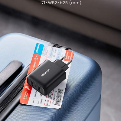 Ugreen UG10216CD161TK 36W QC3.0 2 cổng USB màu Đen Củ sạc nhanh - HÀNG CHÍNH HÃNG