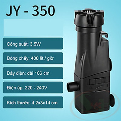 Lọc váng Jingye Surface Skimmer JY 350 oil film mini chặn hút cá tép an toàn bể thủy sinh