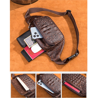 Túi đeo chéo nam DA BÒ THẬT phong cách mới  - BEE GEE DCN9234