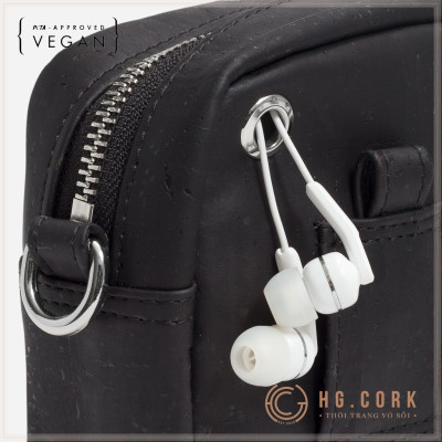 Túi Đeo Chéo Mini Dáng Ngang Nam Nữ CROSSBODY POUCH - HGcork Corkor CK267 – Nhiều màu – Vật liệu da cork thực vật thuần chay, chống cháy, chống mốc – Sản xuất tại Bồ Đào Nha