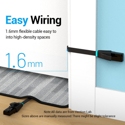 Dây cáp mạng Cat6 UTP Vention, dạng dẹt - độ dài 1m-15m dùng cho máy tính, laptop - Hàng chính hãng