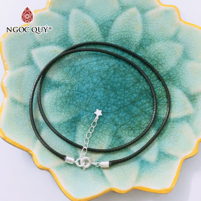 Dây đen khoá bạc - Ngọc Quý Gemstones