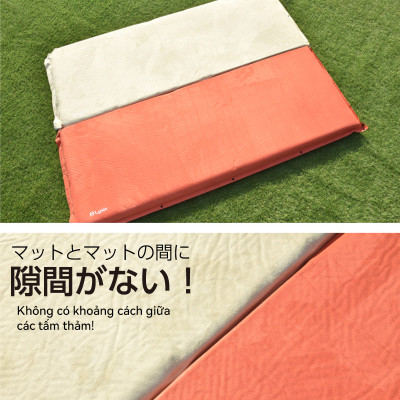 Lysin - đệm nằm dã ngoại (roonjgcm dày 8cm, chất liệu da lộn) tự bơm hơi thoảng mái chống thấm nước cắm trại ngoài trời, picnic du lịch camping có thể liên kết với nhau