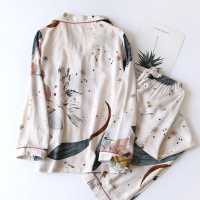 Pijama Mặc Nhà , Đồ Bộ Ngủ Nữ Dài Tay Azuno BN2116 Chất Liệt Cotton Lụa Có Thể Mặc Mùa Hè