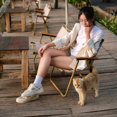 New Arrivals | Giày Da Sneaker Nam Nữ DC39 LATTE LOVE DINCOX Shoes Đế Bằng - Microfiber Leather