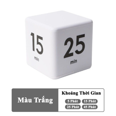 Đồng Hồ Pomodoro Hình Khối Lập Phương KUNBE Đếm Ngược Hẹn Giờ Nấu Ăn, Tập Thể Dục, Quản Lý Thời Gian Hiệu Quả