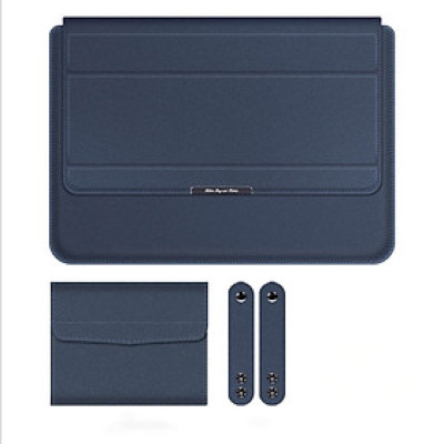 Túi chống sốc bao da laptop dành cho macbook kiêm giá đỡ tản nhiệt kèm ví đựng sạc chuột