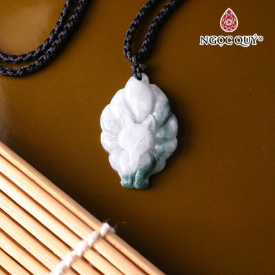 Mặt dây chuyền hồ ly đá cẩm thạch mệnh hỏa mộc - Ngọc Quý Gemstones