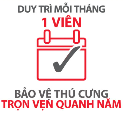 1 viên HEARTGARD tẩy giun tim, giun đũa, giun móc cho chó từ 600gr đến 45kg