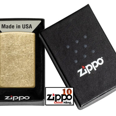 Bật lửa ZIPPO 49477 Classic Tumbled Brass - Chính hãng 100%