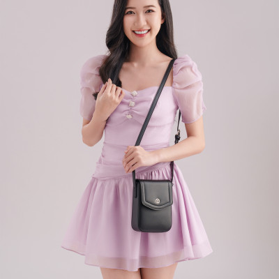 Túi Yuumy ( Thời trang nữ nắp gập đựng điện thoại dáng hộp - Túi đeo chéo da Seasand YN262 )
