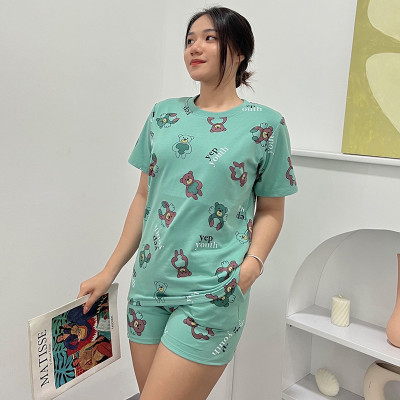 Đồ Bộ Nữ mặc nhà quần đùi dễ thương cotton DN3 - Set bộ ngủ thun cotton - Bộ đồ nữ mặc nhà