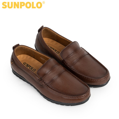 Giày lười nam da bò SUNPOLO CS5077- 2 Phiên bản màu