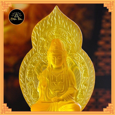 Tượng phật quan âm lưu ly tượng Quan Âm bồ tát cao 18cm trang trí ô tô đồ thờ cúng phong thủy shop Diệu Tâm