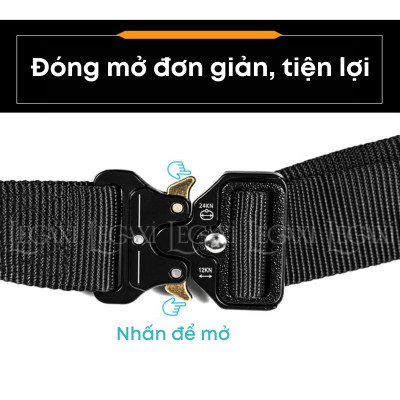 Thắt Lưng Dây Nịt Khóa Nhôm Canvas Quân Đội Tháo Nhanh Vải Nylong Dù Thời Trang Nam Nữ Unisex Legaxi