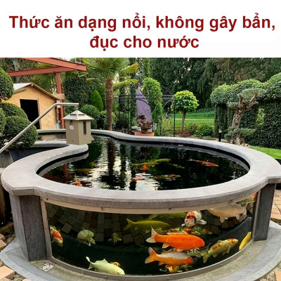 3 Gói Thức Ăn Cá Cảnh, cám Cá Koi hạt nhỡ 3mm (Cho cá size 8cm trở lên) - Nhanh lên size, lên màu, tăng cường sức đề kháng 500Gr