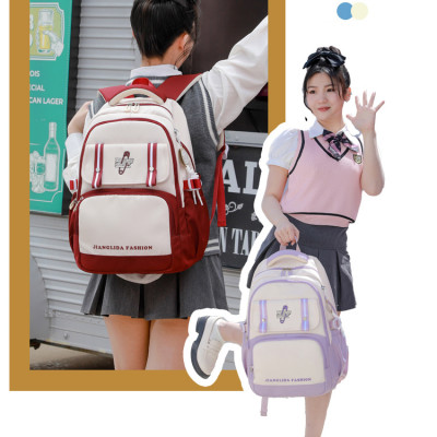 Balo đi học thời trang nữ phong cách nhật màu pastel kiểu dáng mới đựng laptop đi làm du lịch 9608
