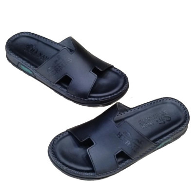 Dép Nam Da Bò HA NAM Đế Siêu Nhẹ Khâu Chỉ Toàn Bộ DNA22039