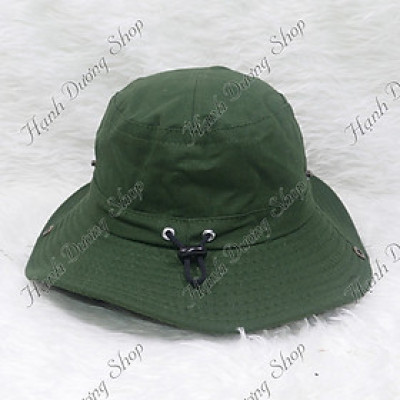 Mũ tai bèo vành rộng nam có dây rút size chống nắng tốt bảo vệ da - Chất liệu vải kaki oát mát mẻ, bền chắc - Sử dụng khi làm việc ngoài trời