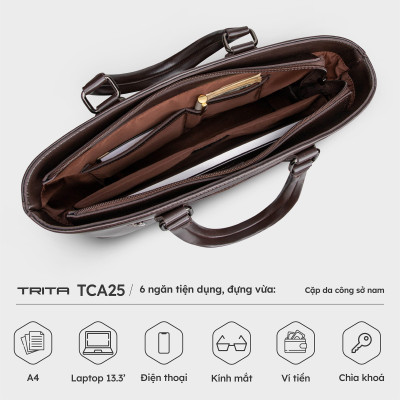 Cặp công sở Trita ( Thời trang nam phong cách - Cặp da TCA25 )