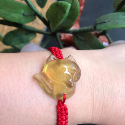 VÒNG TAY HANDMADE HỒ LY ĐÁ THẠCH ANH VÀNG TỰ NHIÊN DÂY ĐỎ MAY MẮN TÀI LỘC VỀ TÌNH DUYÊN CÔNG DANH HỢP NỮ MỆNH KIM MỆNH THỔ THỦY Ạ