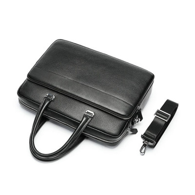 Cặp công sở nam da bò thật BAOHA LEATHER BHM9660 vừa laptop 15inch, phom cứng