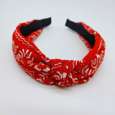 Bờm cài tóc phong cách Vintage vải đũi đẹp dễ thương BN110