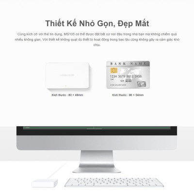 Bộ Chia Tín Hiệu 5 Cổng Mercusys MS105 (10/100Mbps) - Hàng Chính Hãng