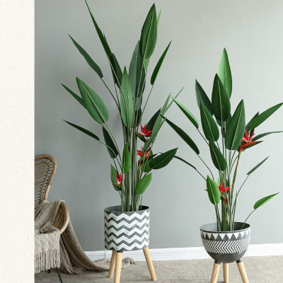 Cây thiên điểu lá nhọn giả - Size từ 120cm, 160cm, 180cm - Cây giả, hoa lụa Decor trang trí nhà cửa