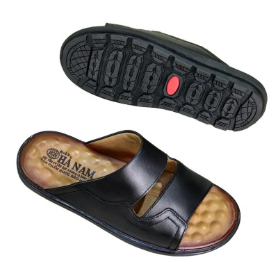 Dép Nam Quai Ngang HÀ NAM Da Bò Thật Cao Cấp DNA2201