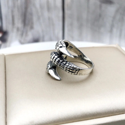 Nhẫn Nam Bạc 925 Móng Vuốt Rồng Mạnh Mẽ BẠC HIỂU MINH NA612