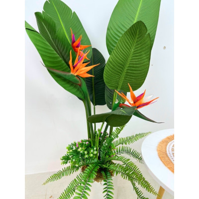 Cây thiên điểu giả - cao 120cm - Cây giả, hoa lụa Decor trang trí nhà cửa