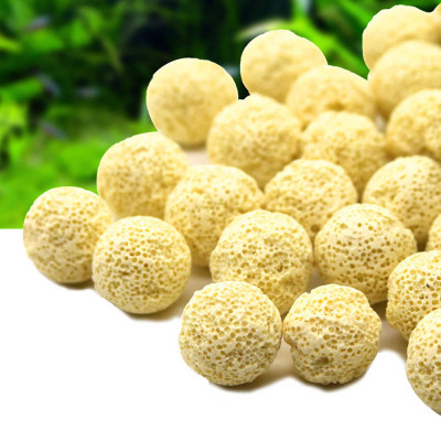 500GR Sứ Lọc Viên Bi Tròn Vàng vật liệu lọc nước hồ bể cá cảnh siêu sạch 
