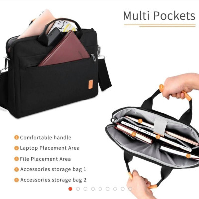 Túi Đeo Wiwu Pioneer Handle Bag Dành Cho Laptop, Ultrabook Chất Liệu Vải Cao Cấp, Độ Bền Cao - Hàng Chính Hãng 